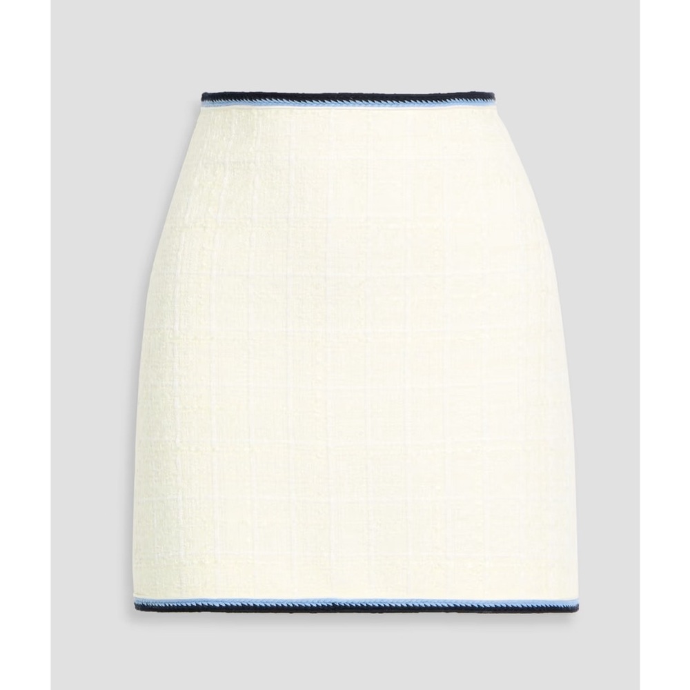 VERONICA BEARD Ohemia Cotton-blend Tweed Mini Skirt Size 4 White NWOT - Picture 7 of 9